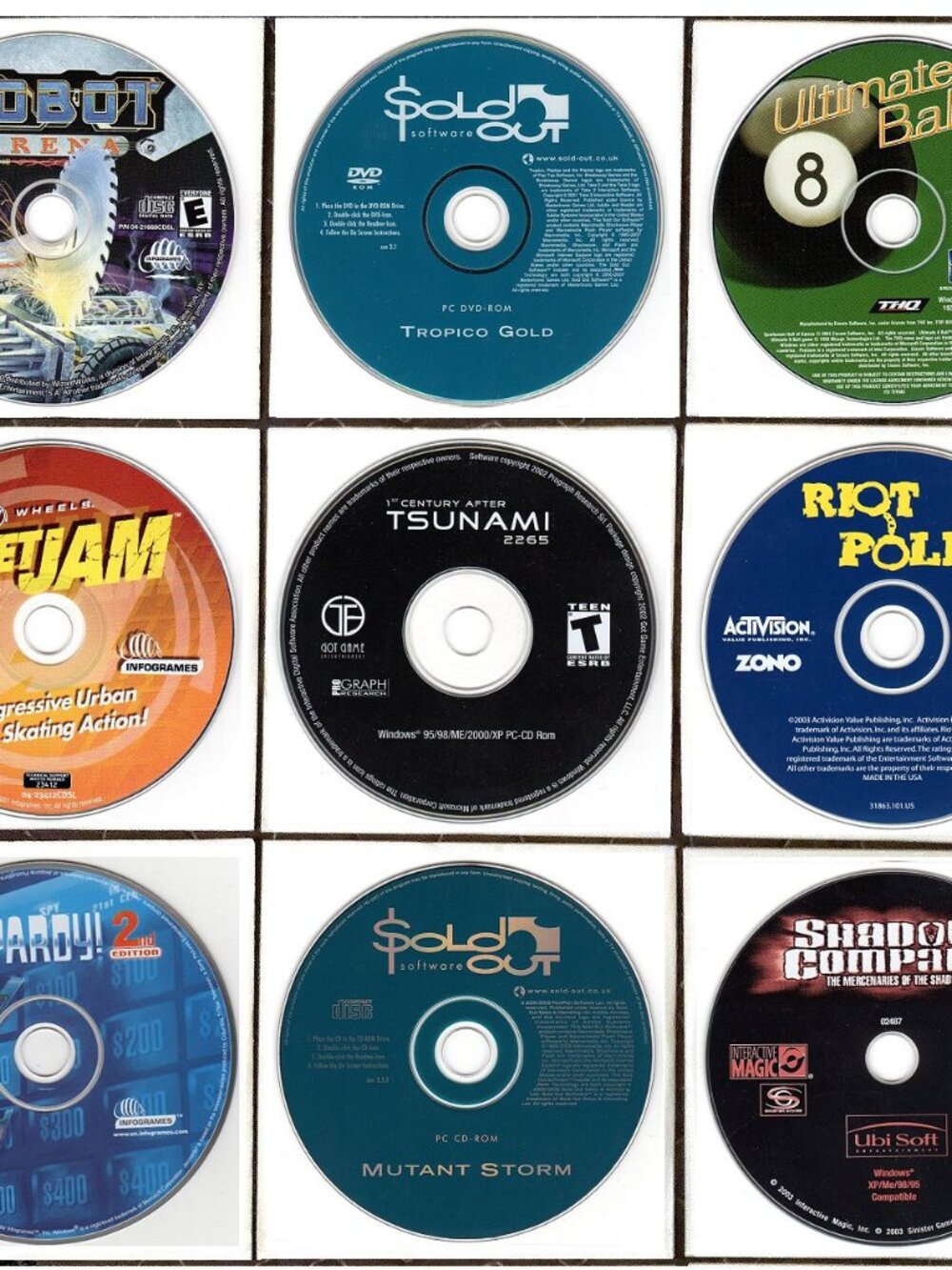 Vintage Games Lot #15 for Windows 95/98/ME/XP/Vista 2001-2003